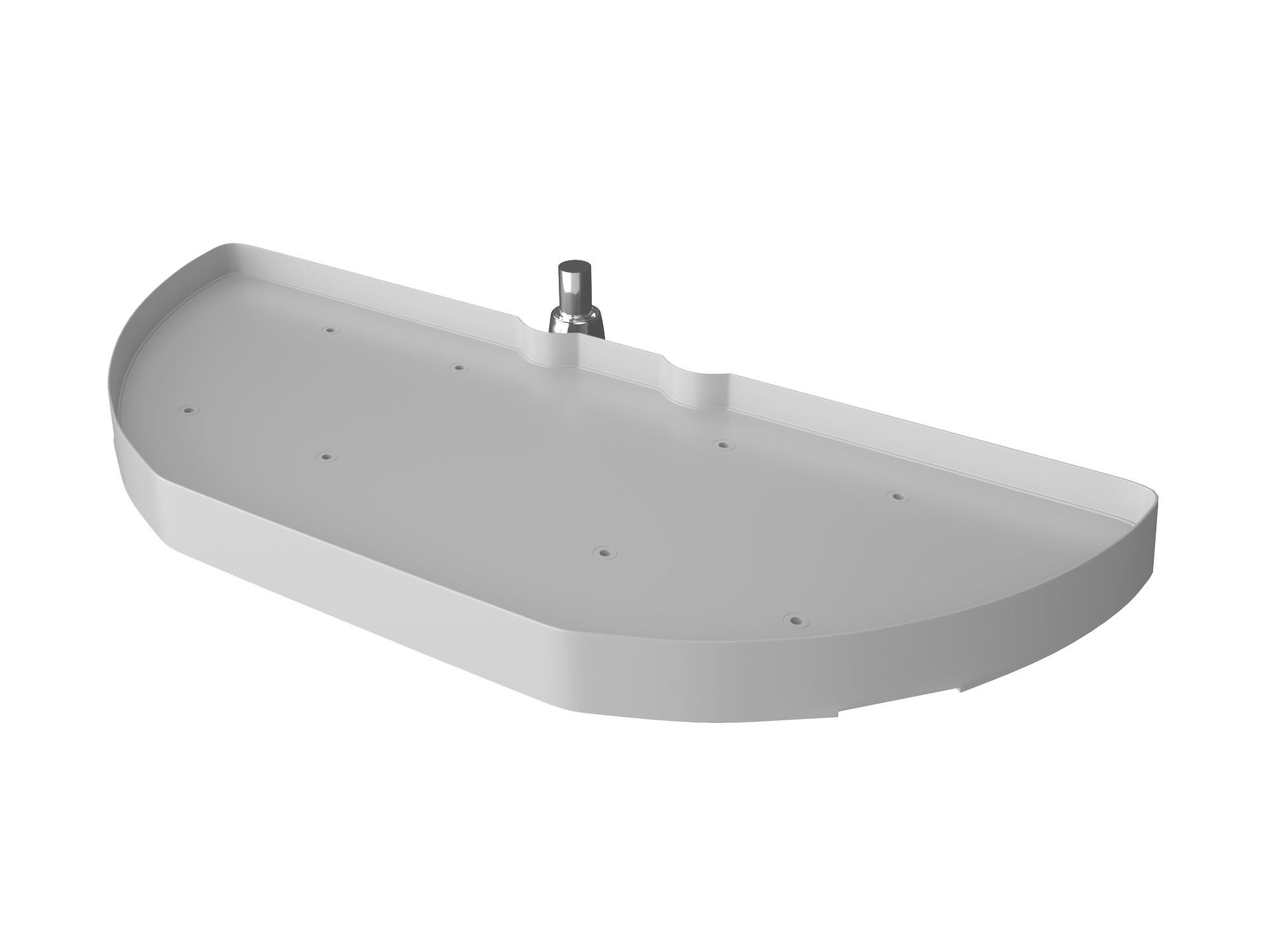 rev a shelf Polymer Half Moon Organizer with Pivot and Slide for Blind Corner Cabinets