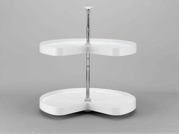 Rev A Shelf Polymer Kidney-Shaped 2-Shelf Lazy Daisy
