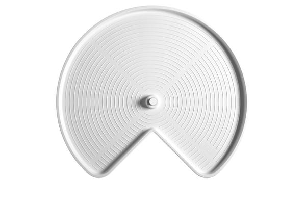 Rev A Shelf Polymer Kidney-Shaped 2-Shelf Lazy Daisy For Wall Cabinets