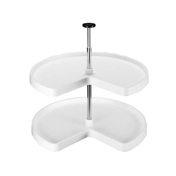 Rev A Shelf Polymer Value Line Kidney-Shaped 2-Shelf Lazy Susans
