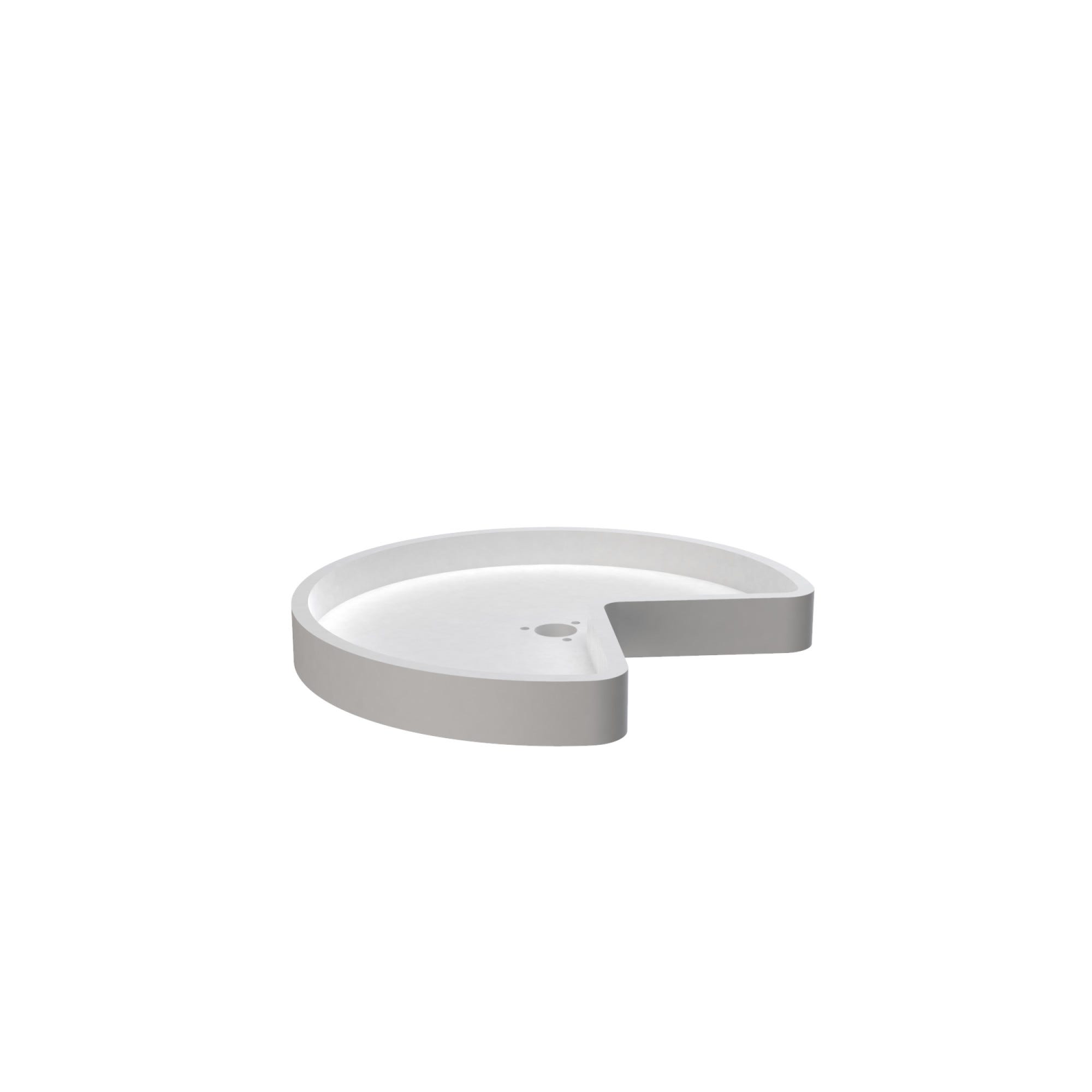 rev a shelf RAS Polymer Kidney-Shaped Lazy Susan w/ Hub for Wall Cabinets