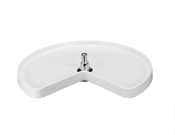 Rev A Shelf RAS Polymer Kidney-Shaped Single Shelf Bottom Mount Lazy Susan