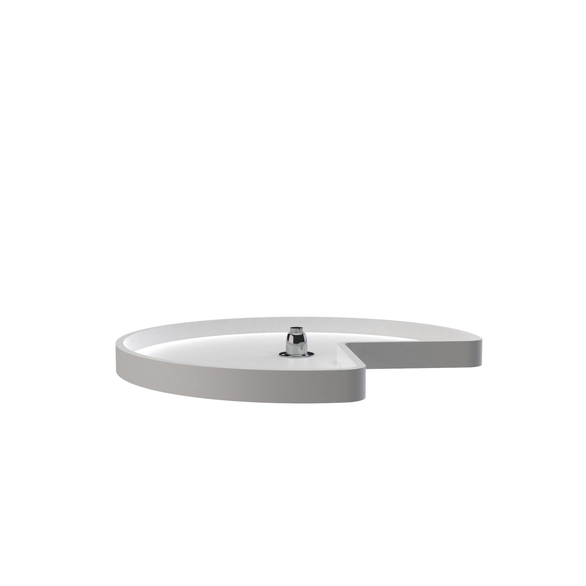 rev a shelf RAS Polymer Kidney-Shaped Single Shelf Bottom Mount Lazy Susan