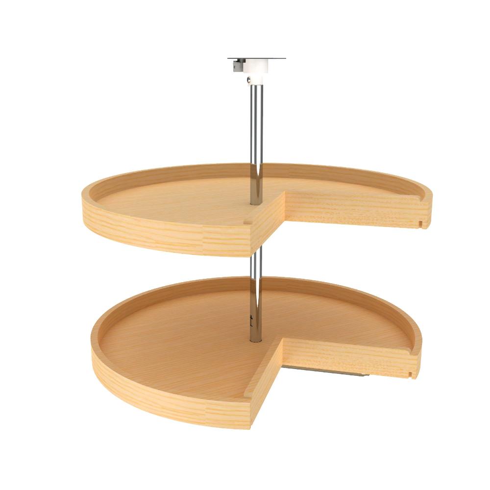 rev a shelf (2) Shelf Banded Wood Pie Cut Lazy Susan