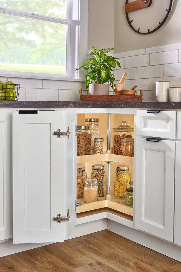 Rev A Shelf Banded Wood Kidney-Shaped Lazy Susans