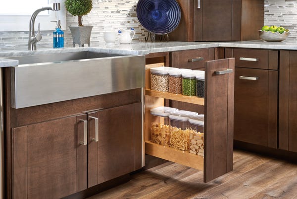 Rev A Shelf Base Cabinet Pullout W/OXO Containers