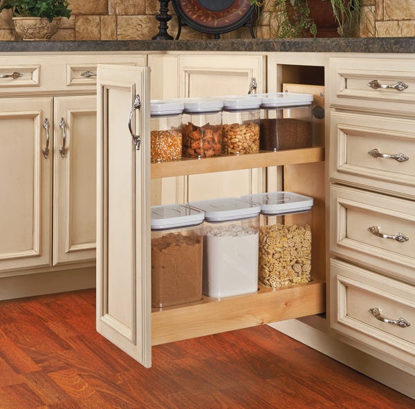 Rev A Shelf Base Cabinet Pullout W/OXO Containers