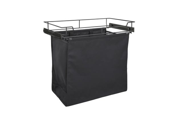 Rev A Shelf Black Canvas Hamper Pullout