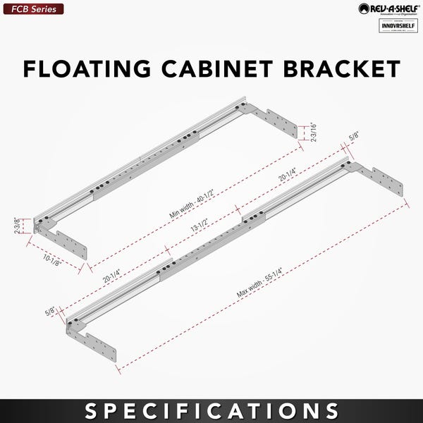 Rev A Shelf FCB Floating Cabinet Brackets