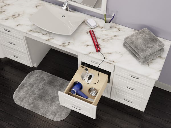 Rev A Shelf Vanity Outlet Drawer