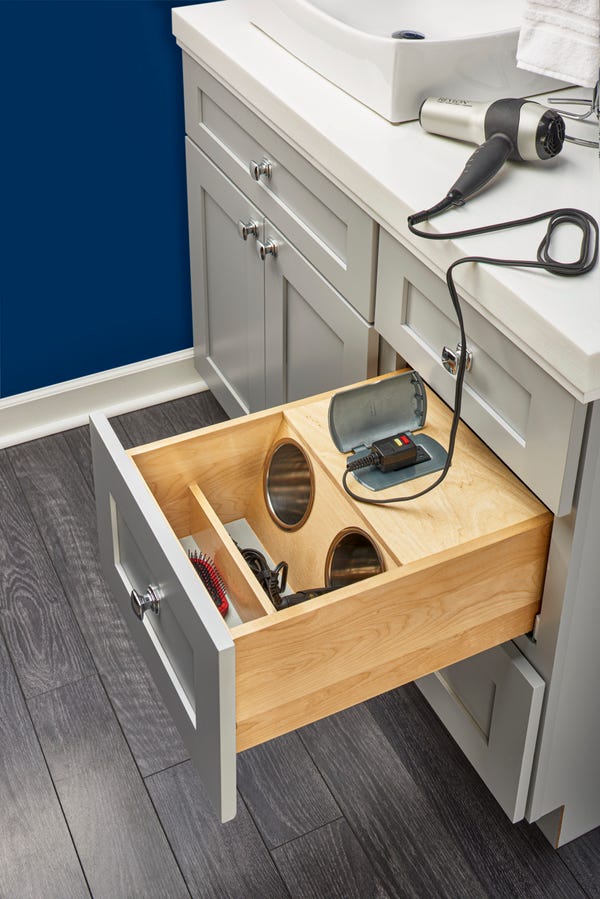 Rev A Shelf Vanity Outlet Drawer