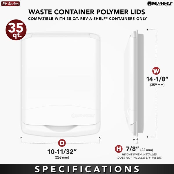 Rev A Shelf Waste Container Lids