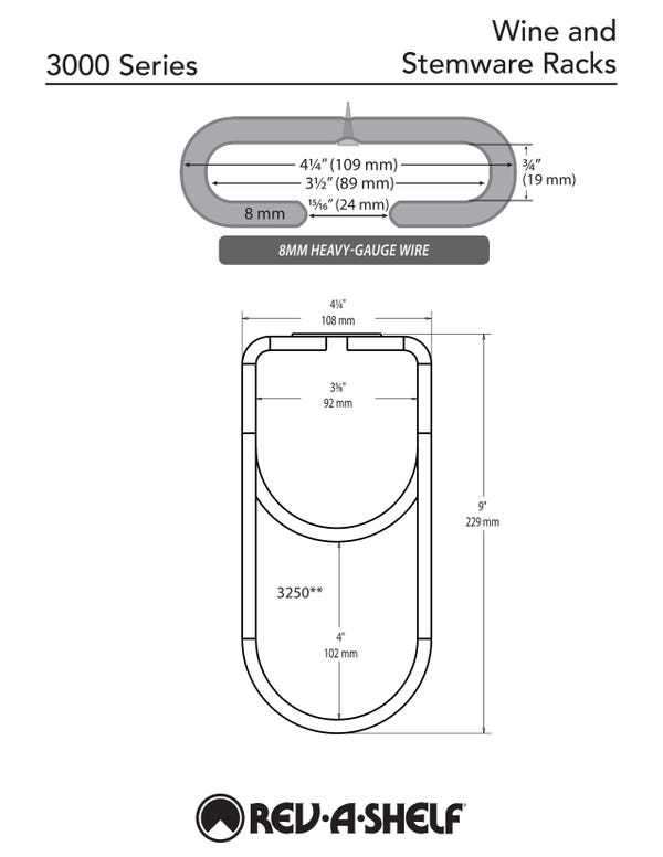 Rev A Shelf Wine & Stemware Rack
