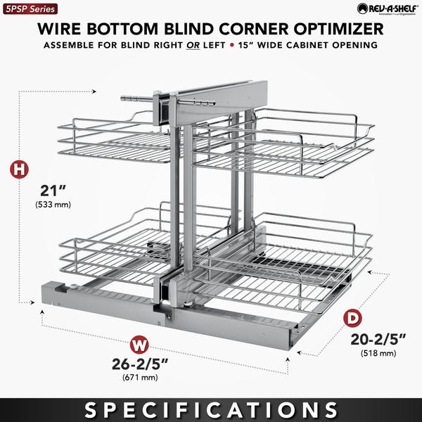 Rev A Shelf Wire Bottom Blind Corner Optimizer