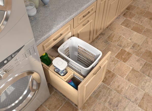 Rev A Shelf Wood Bottom Mount Hamper System