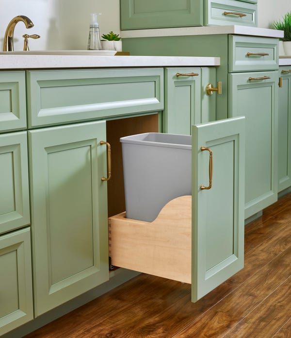 Rev A Shelf Wood Bottom Mount Waste Container