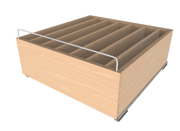 Rev A Shelf Wood Casserole Dish Storage Organizer