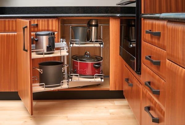 Rev A Shelf Solid Bottom Two-Tier Blind Corner Optimizer