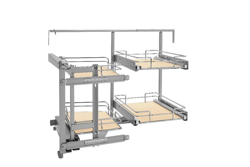 rev a shelf Solid Bottom Two-Tier Blind Corner Optimizer