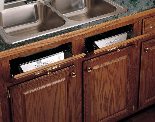 Rev A Shelf Stainless Steel Sink Front Tip-Out Trays