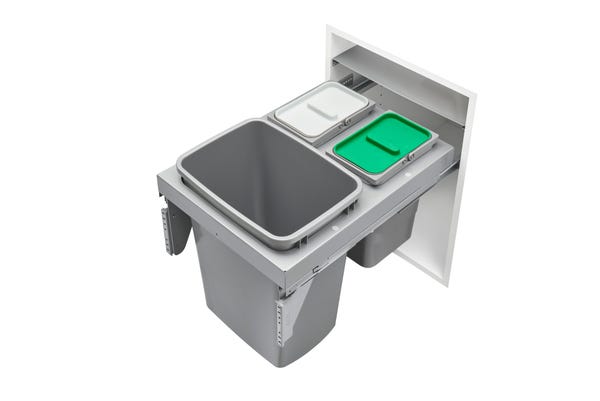 Rev A Shelf Steel Top Mount Waste Container W/Soft-Close