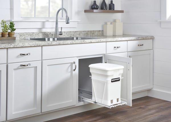 Rev A Shelf Wire Bottom Mount Waste Container W/ Compo+ Compost Containers