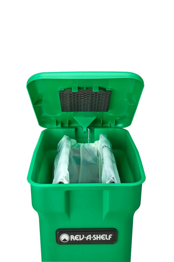 Rev A Shelf Wire Bottom Mount Waste Container W/ Compo+ Compost Containers