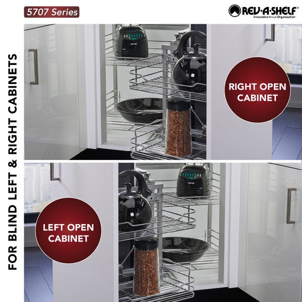 Rev A Shelf Wire Bottom Two-Tier Blind Corner Optimizer