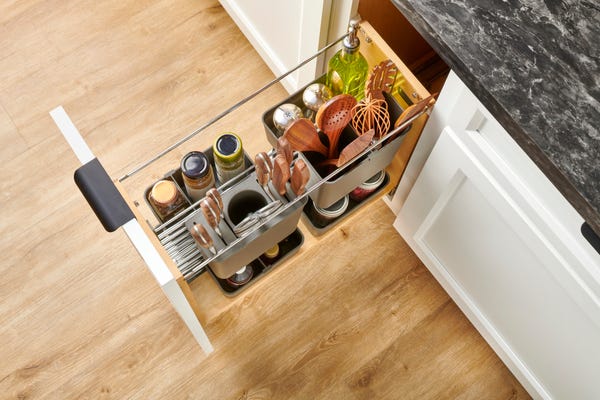 Rev A Shelf Wood Base Cabinet Modular Pullout Organizer W/ Soft Close