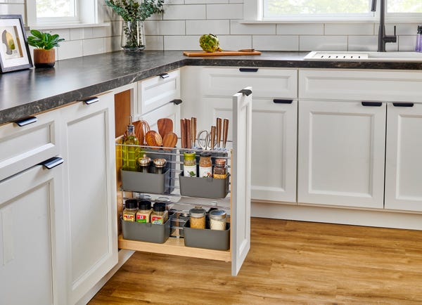 Rev A Shelf Wood Base Cabinet Modular Pullout Organizer W/ Soft Close