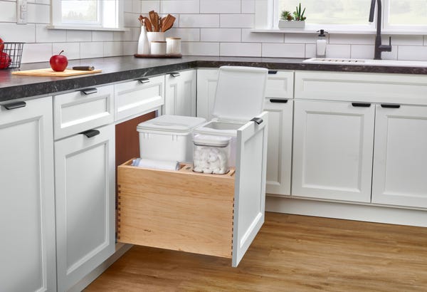 Rev A Shelf Wood Bottom Mount Waste Container System