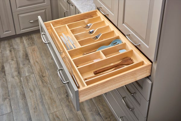 Rev A Shelf Wood Trim To Fit Drawer Utensil/Cutlery Tray Insert