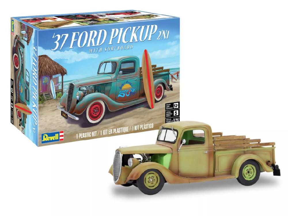 revell 1937 Ford Pickup Street Rod with Surf Board