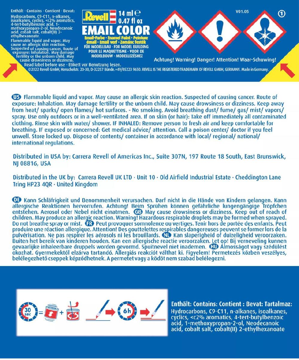 Revell Revell Email Color Enamel Paint 14ml - Silk