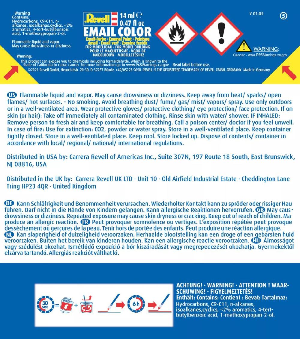 Revell Revell Email Color Enamel Paint 14ml - Silk