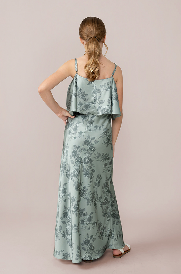 Revelry Juniors Riley Convertible Satin Floral Print Dress