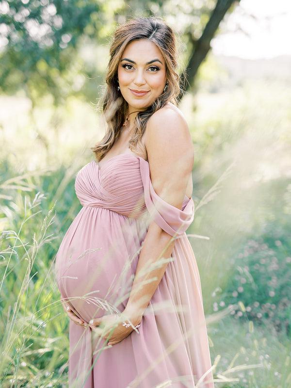 Revelry Maternity Kennedy Chiffon Convertible Dress