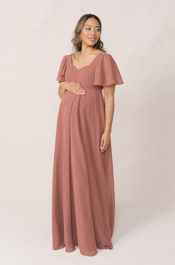 Revelry Maternity Madeline Convertible Chiffon Dress