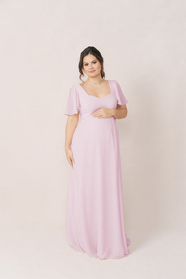 Revelry Maternity Madeline Convertible Chiffon Dress