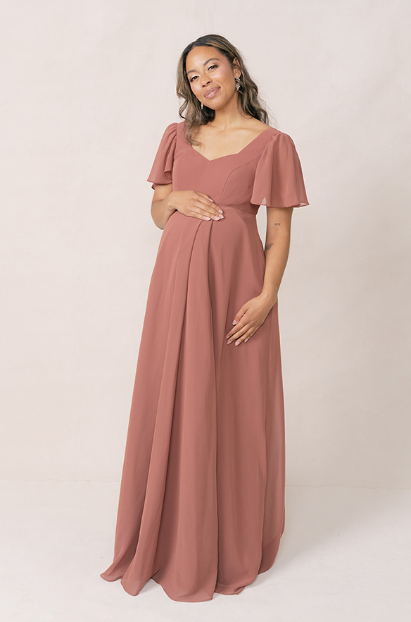 revelry Maternity Madeline Convertible Chiffon Dress