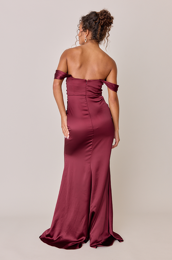 Revelry Ariel Convertible Satin Dress