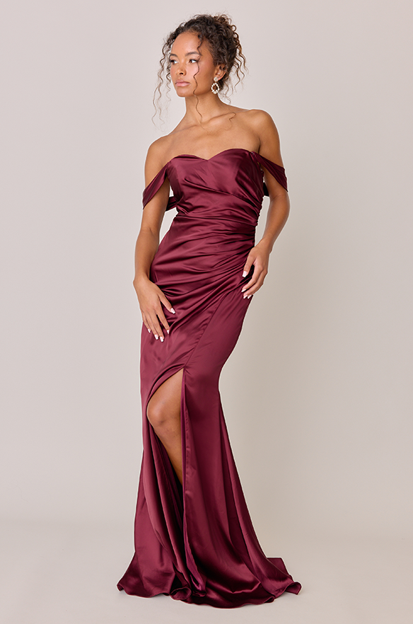 Revelry Ariel Convertible Satin Dress