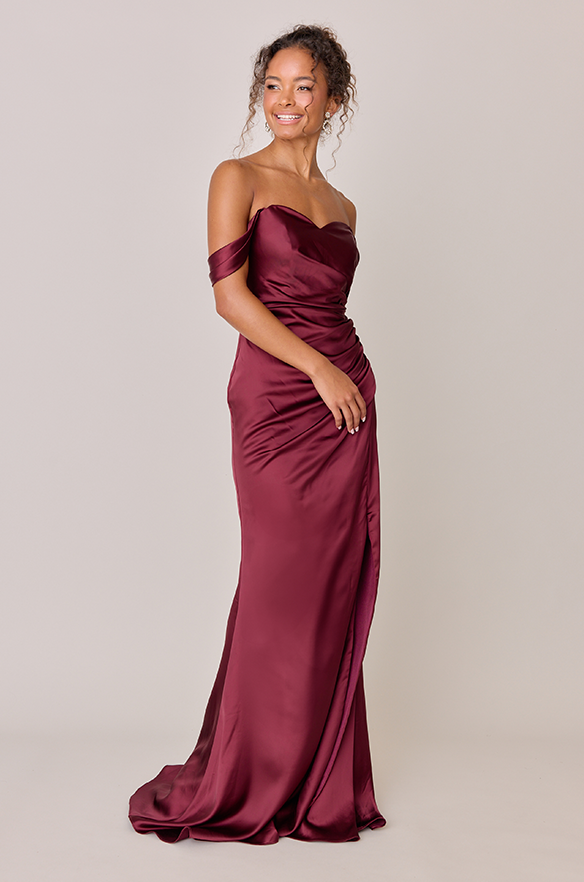 Revelry Ariel Convertible Satin Dress