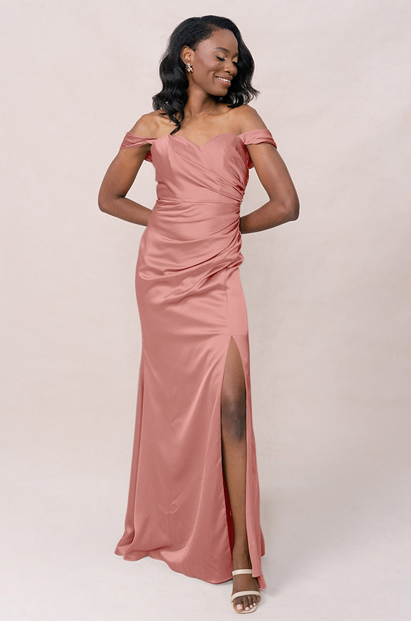 Revelry Ariel Convertible Satin Dress
