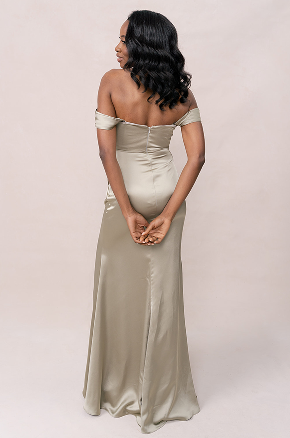 Revelry Ariel Convertible Satin Dress