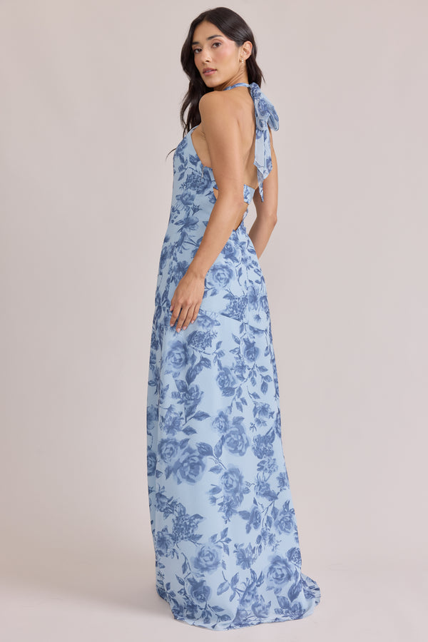 Revelry Athena Chiffon Floral Print Dress