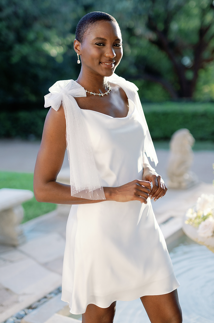 revelry Audra Satin Mini Dress