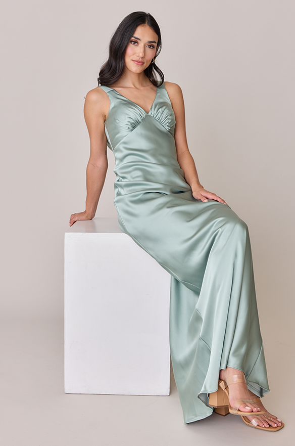 revelry Audrey Satin Dress