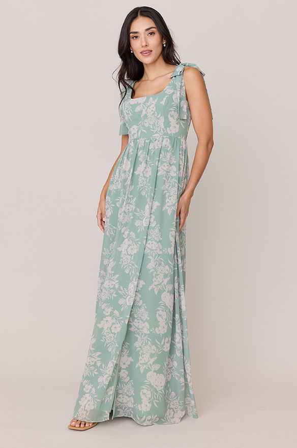 Revelry Bowie Chiffon Floral Print Dress