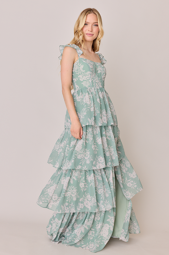 Revelry Chiffon Floral Print Mega Swatch